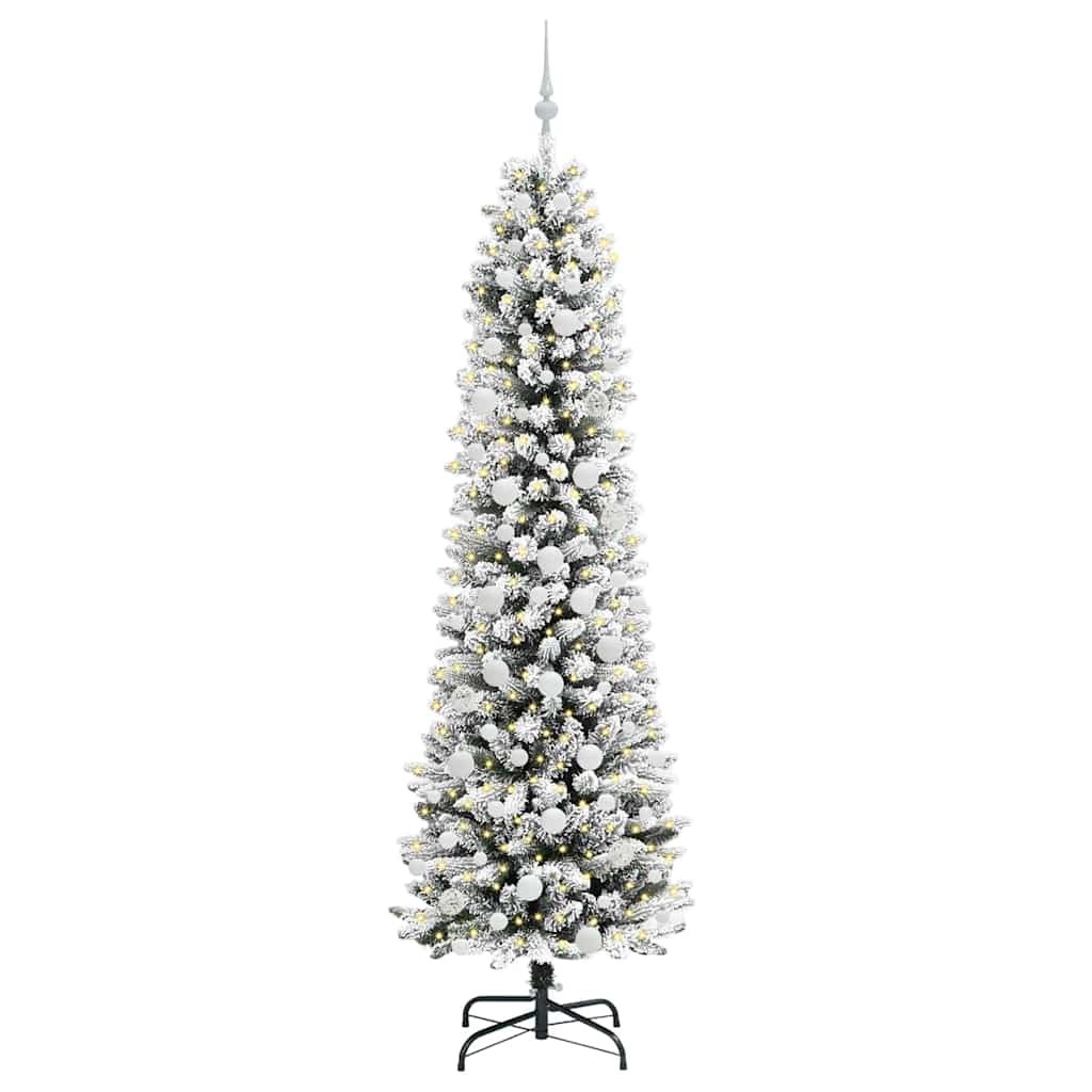 Umjetno božićno drvce Bijelo 210 cm PVC i Metal i Plastika