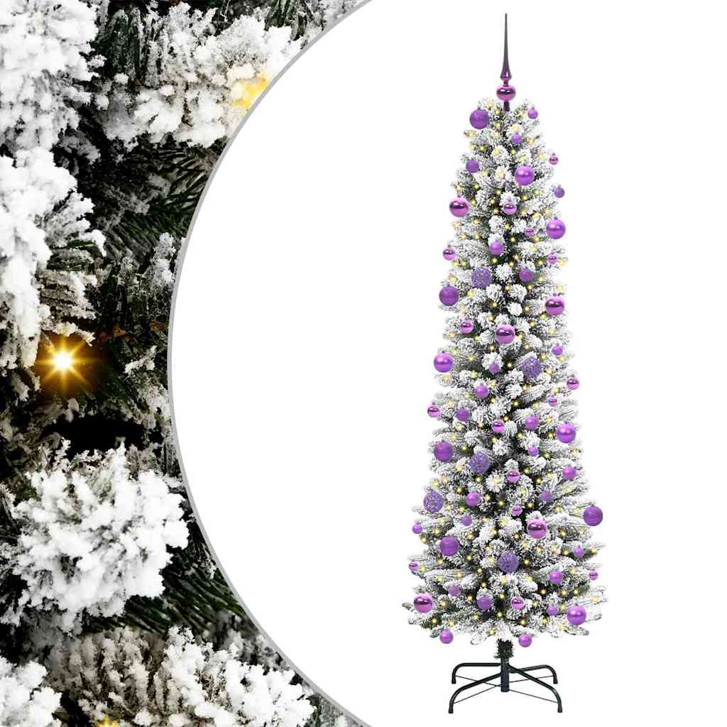 Umjetno božićno drvce Bijelo 210 cm PVC i Metal i Plastika