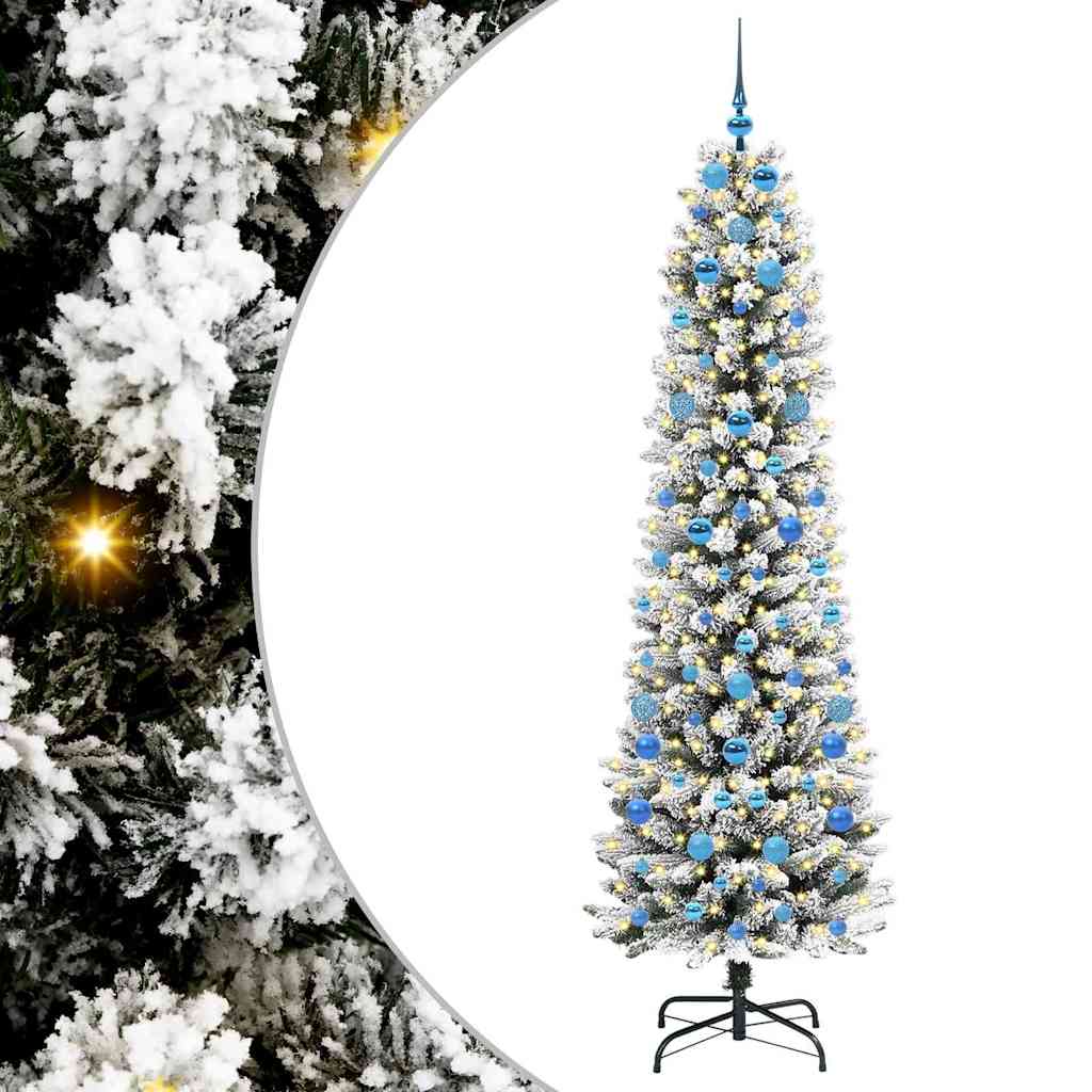 Umjetno božićno drvce Bijelo 210 cm PVC i Metal i Plastika