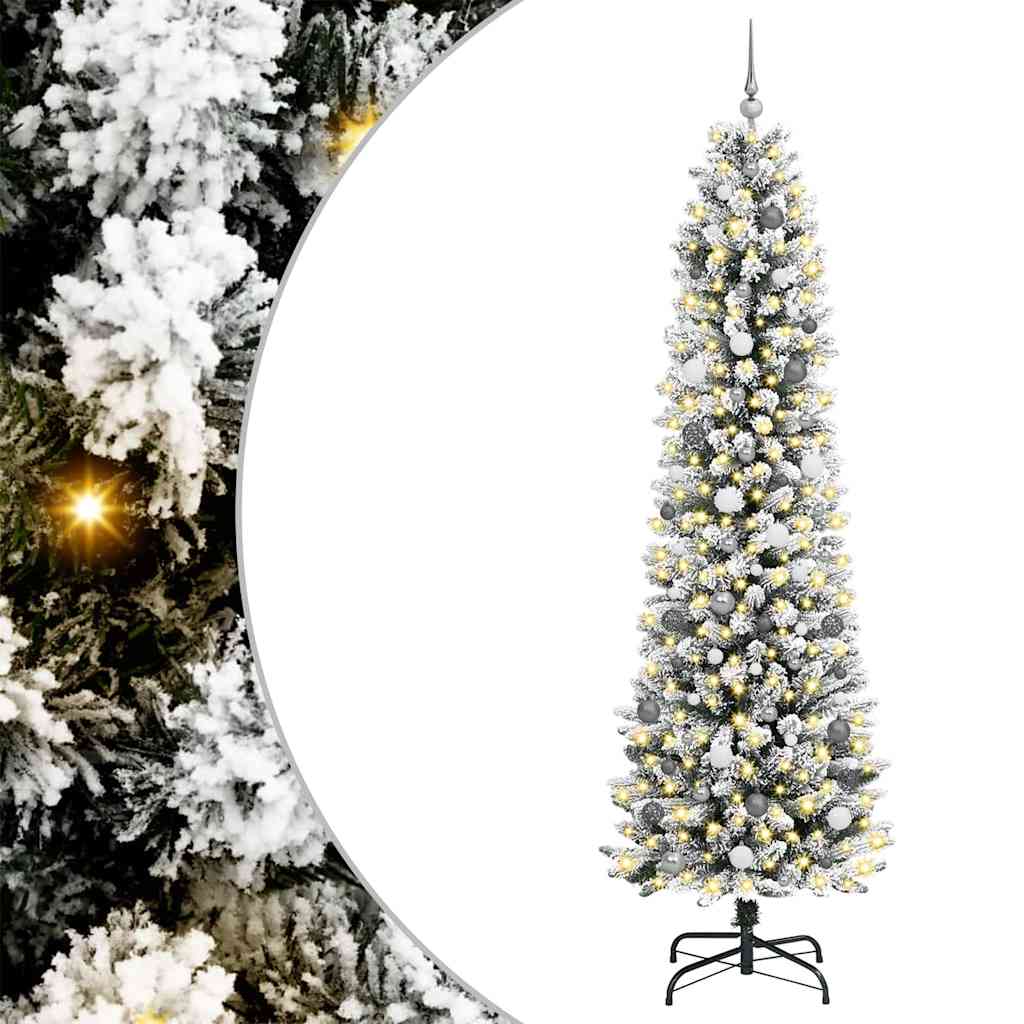 Umjetno božićno drvce Bijelo 240 cm PVC i Metal i Plastika