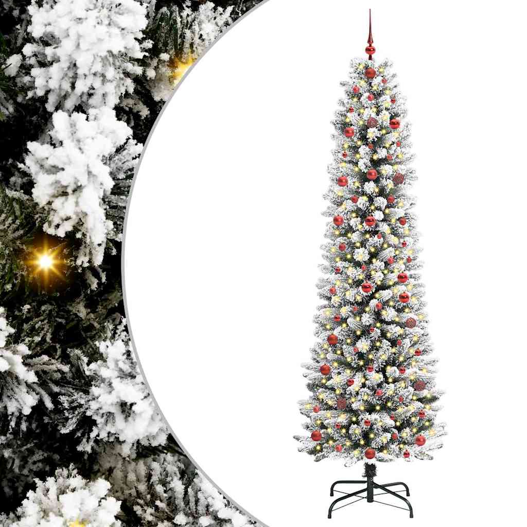 Umjetno božićno drvce Bijelo 240 cm PVC i Metal i Plastika