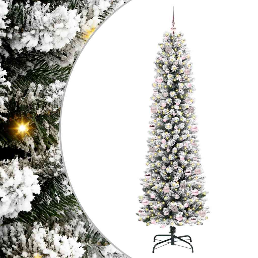 Umjetno božićno drvce Bijelo 240 cm PVC i Metal i Plastika