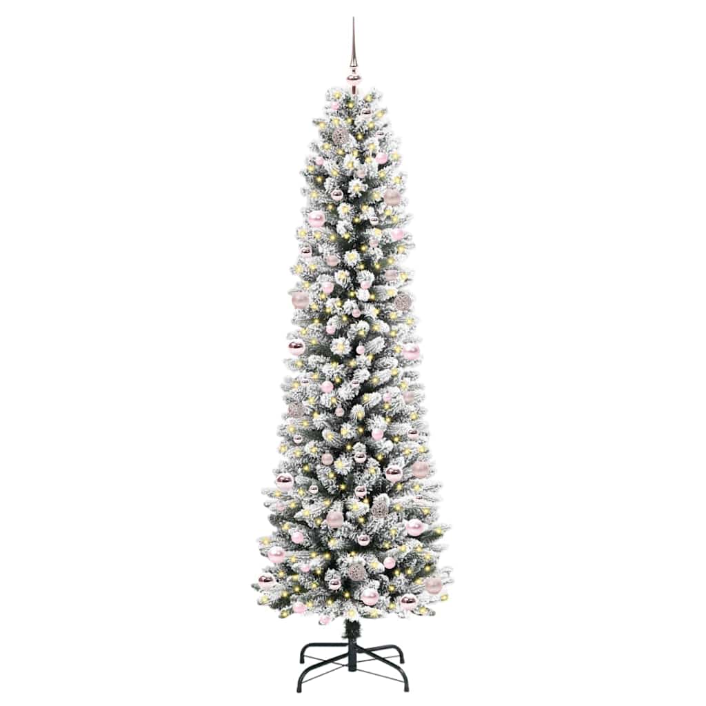 Umjetno božićno drvce Bijelo 240 cm PVC i Metal i Plastika