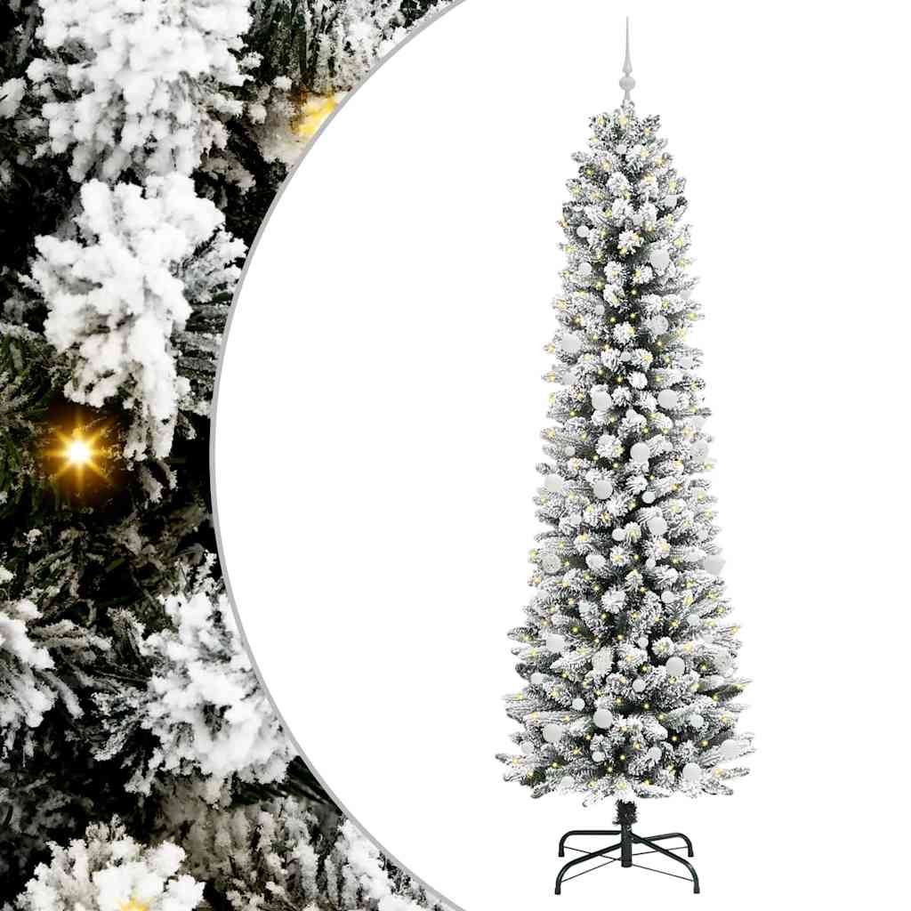 Umjetno božićno drvce Bijelo 240 cm PVC i Metal i Plastika