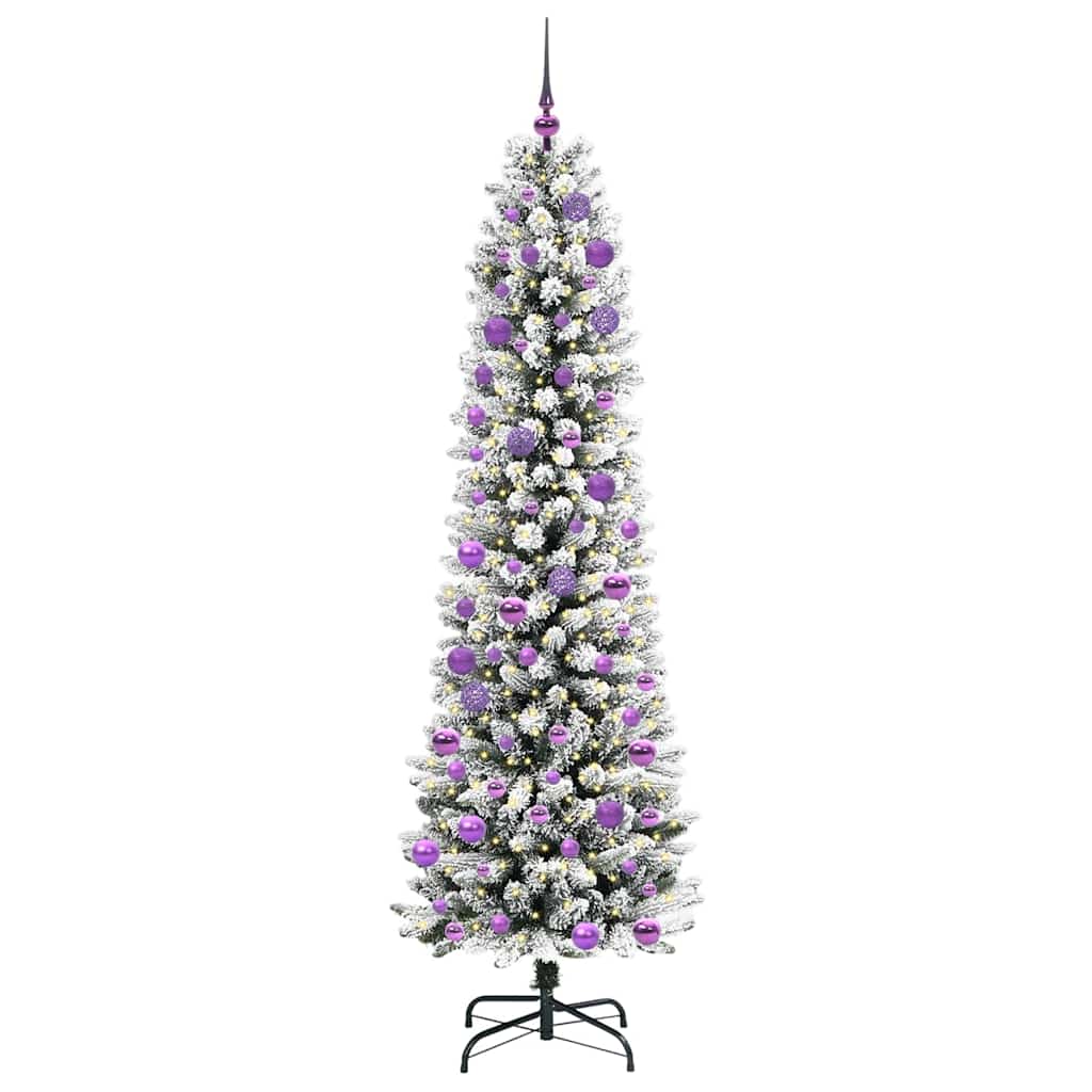 Umjetno božićno drvce Bijelo 240 cm PVC i Metal i Plastika