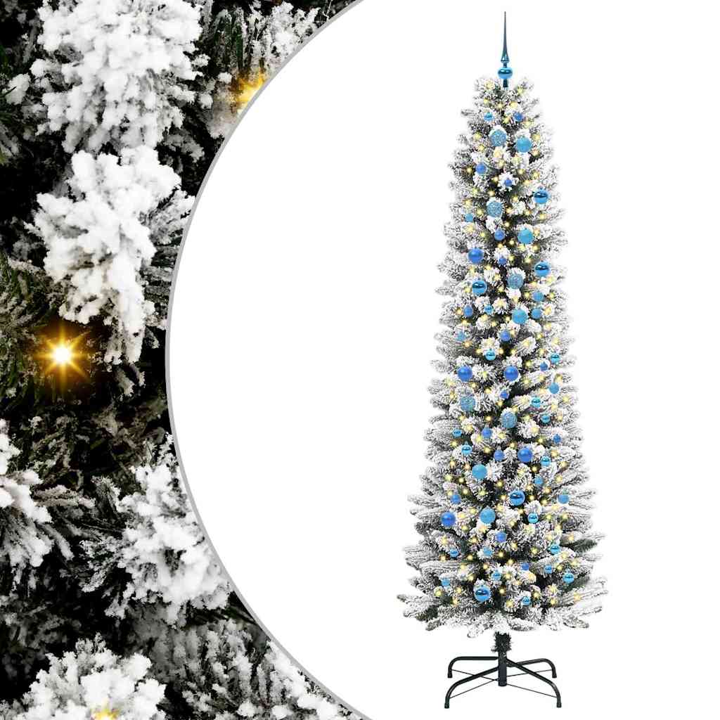 Umjetno božićno drvce Bijelo 240 cm PVC i Metal i Plastika