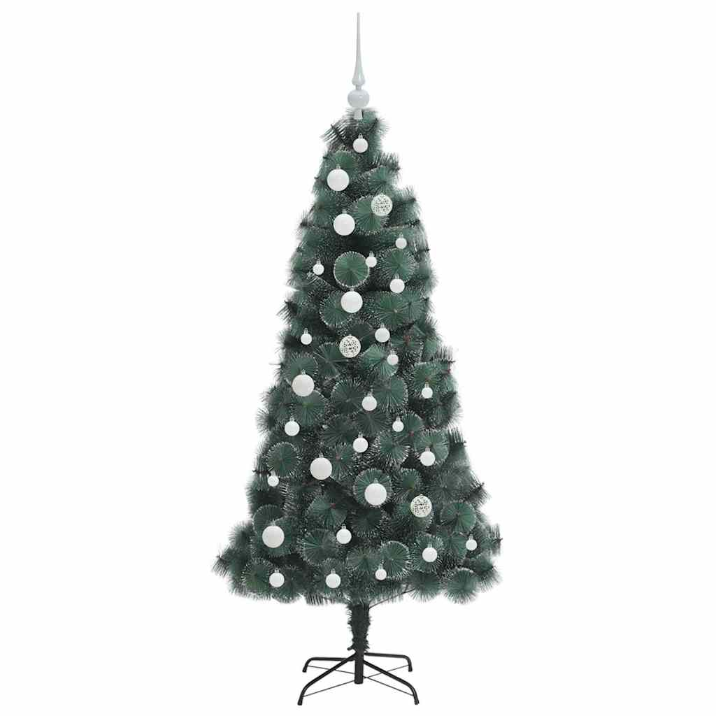 Umjetno unaprijed osvijetljeno božićno drvce s setom kuglica