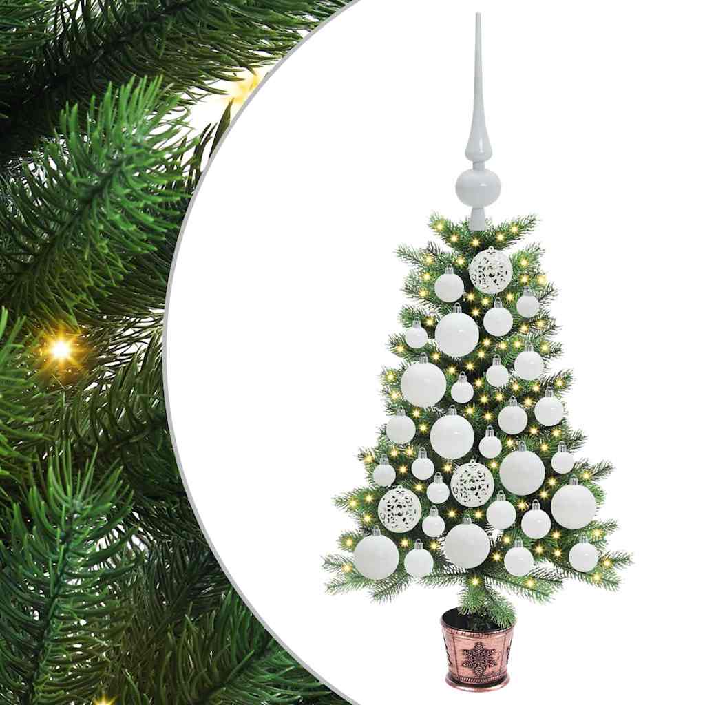 Božićno drvce s 150 LED svjetlima s stalakom Zelena 65 cm PE