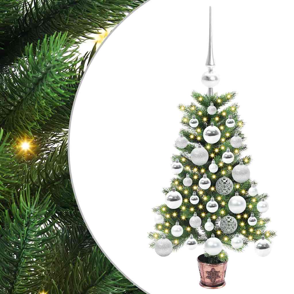 Božićno drvce s 150 LED svjetlima s stalakom Zelena 65 cm PE