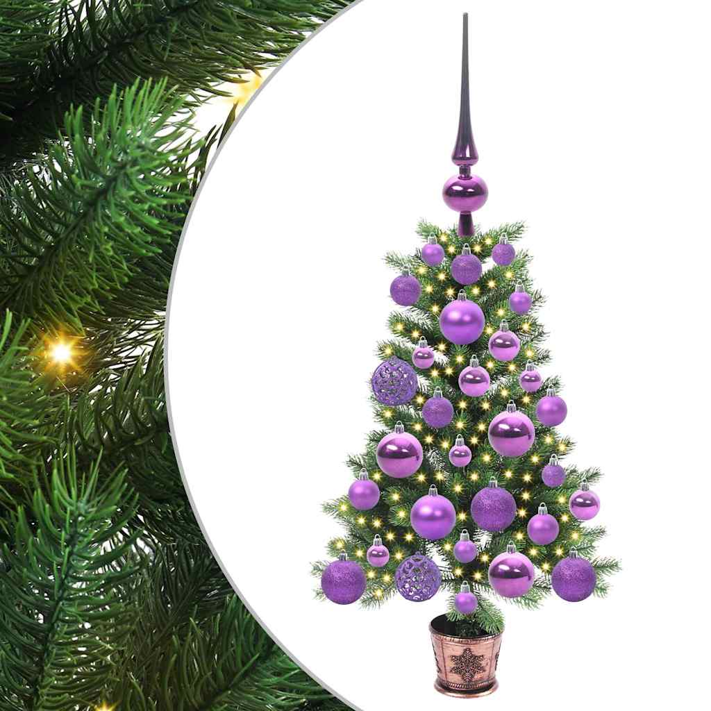 Božićno drvce s 150 LED svjetlima s stalakom Zelena 65 cm PE