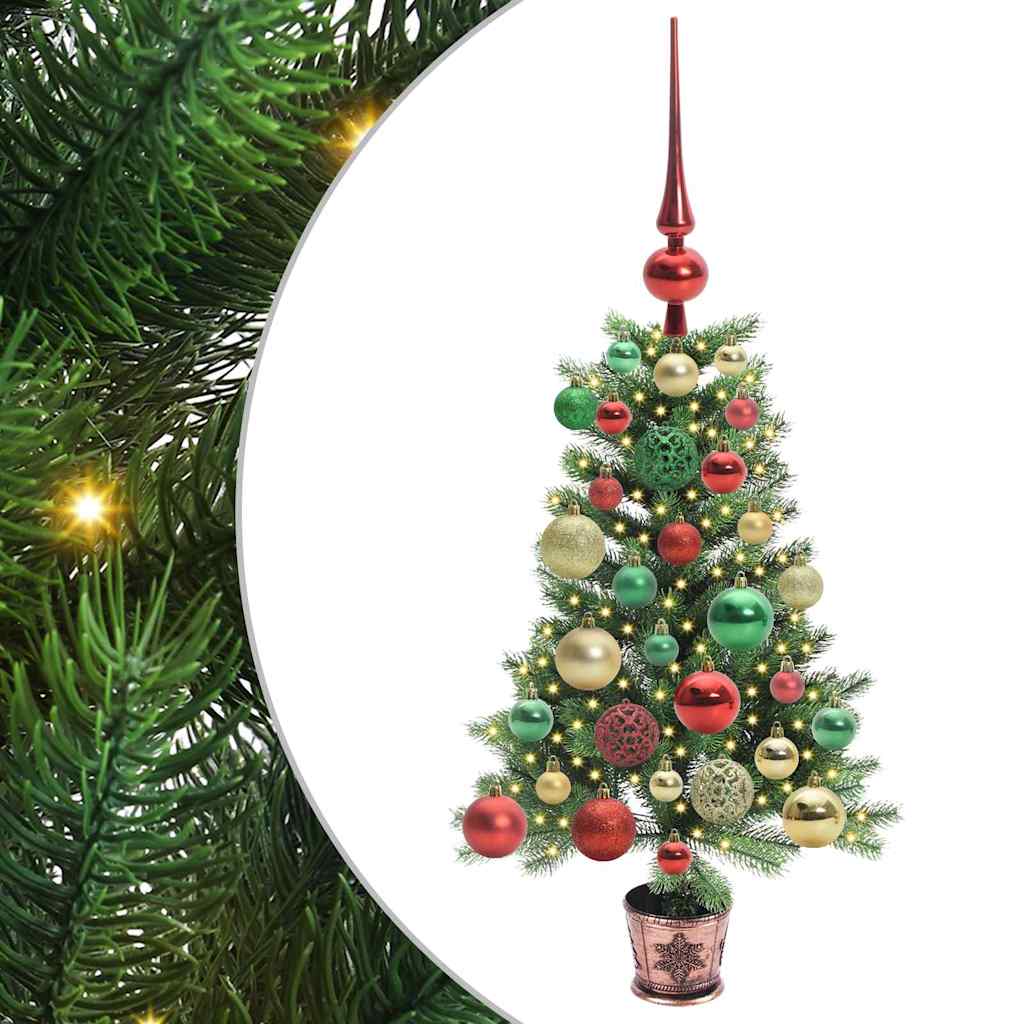 Božićno drvce s 150 LED svjetlima s stalakom Zelena 65 cm PE