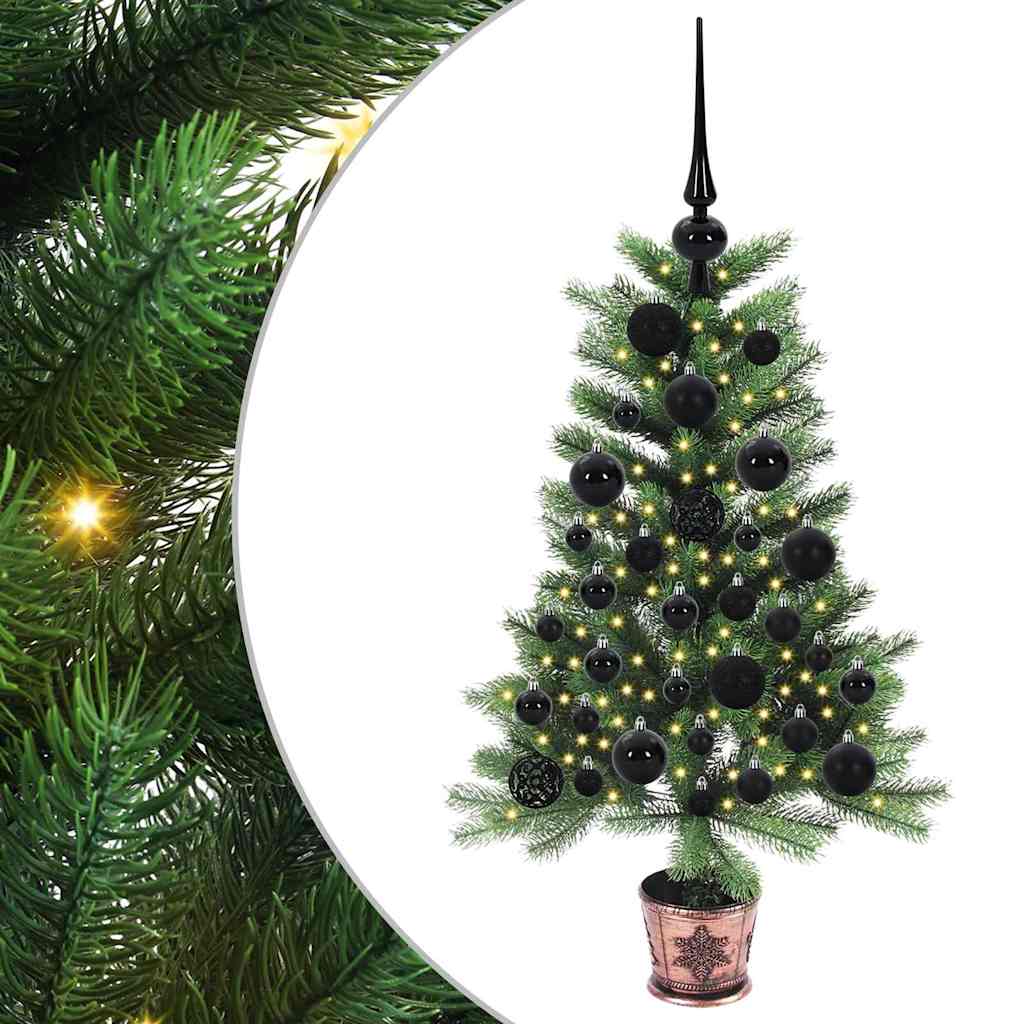 Božićno drvce s 150 LED svjetlima s stalakom Zelena 90 cm PE