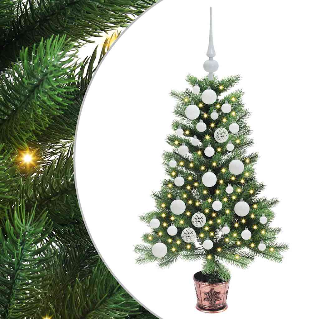 Božićno drvce s 150 LED svjetlima s stalakom Zelena 90 cm PE