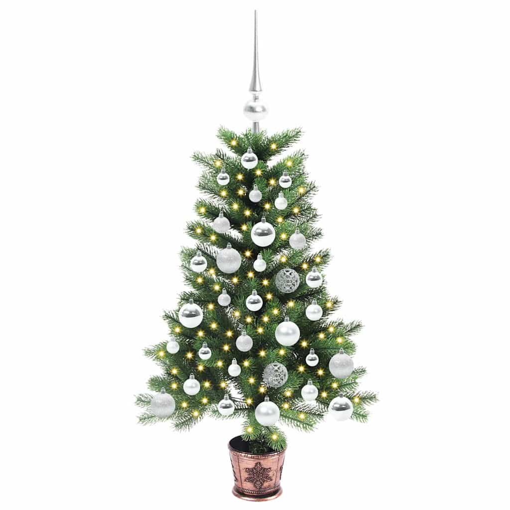 Božićno drvce s 150 LED svjetlima s stalakom Zelena 90 cm PE