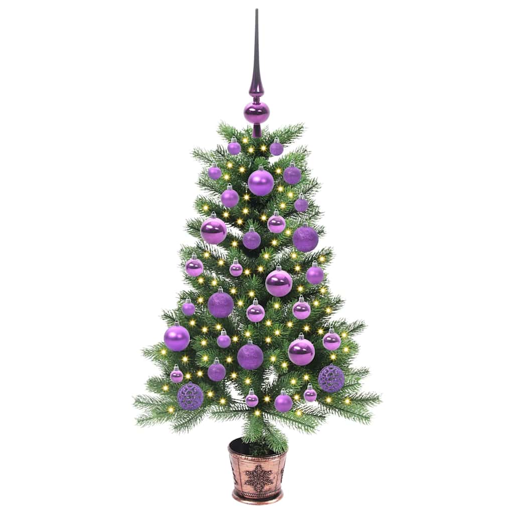 Božićno drvce s 150 LED svjetlima s stalakom Zelena 90 cm PE