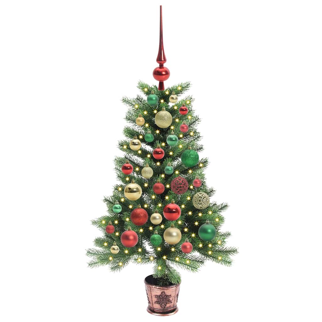 Božićno drvce s 150 LED svjetlima s stalakom Zelena 90 cm PE