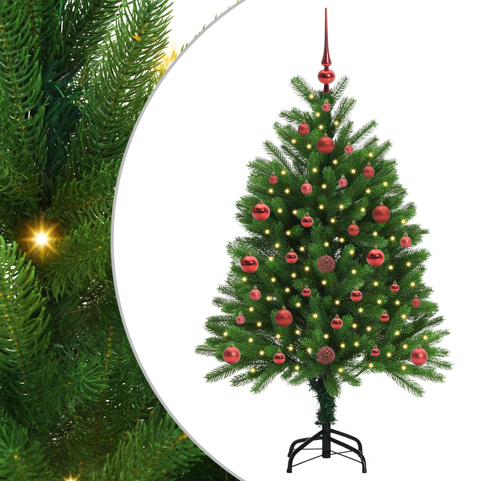 Božićno drvce s 150 LED svjetlima s stalakom Zelena 120 cm PE