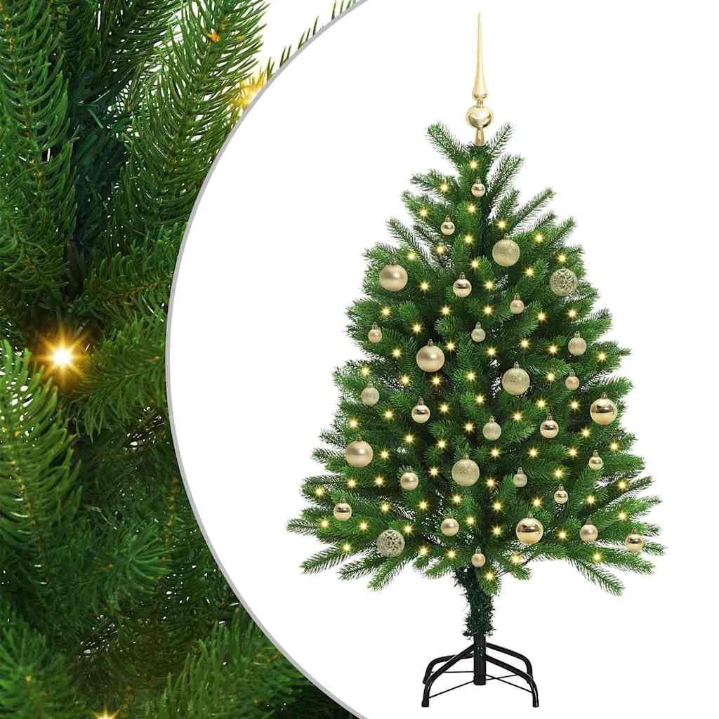 Božićno drvce s 150 LED svjetlima s stalakom Zelena 120 cm PE
