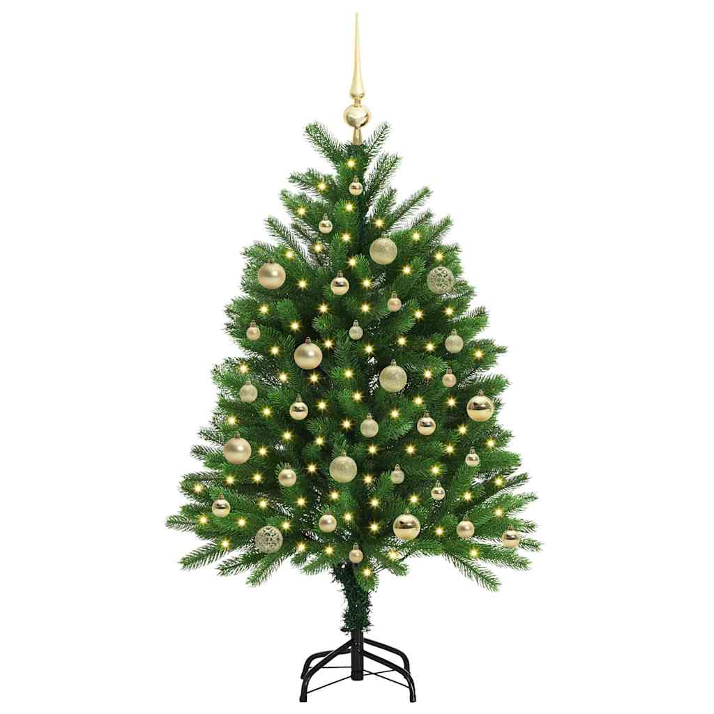 Božićno drvce s 150 LED svjetlima s stalakom Zelena 120 cm PE