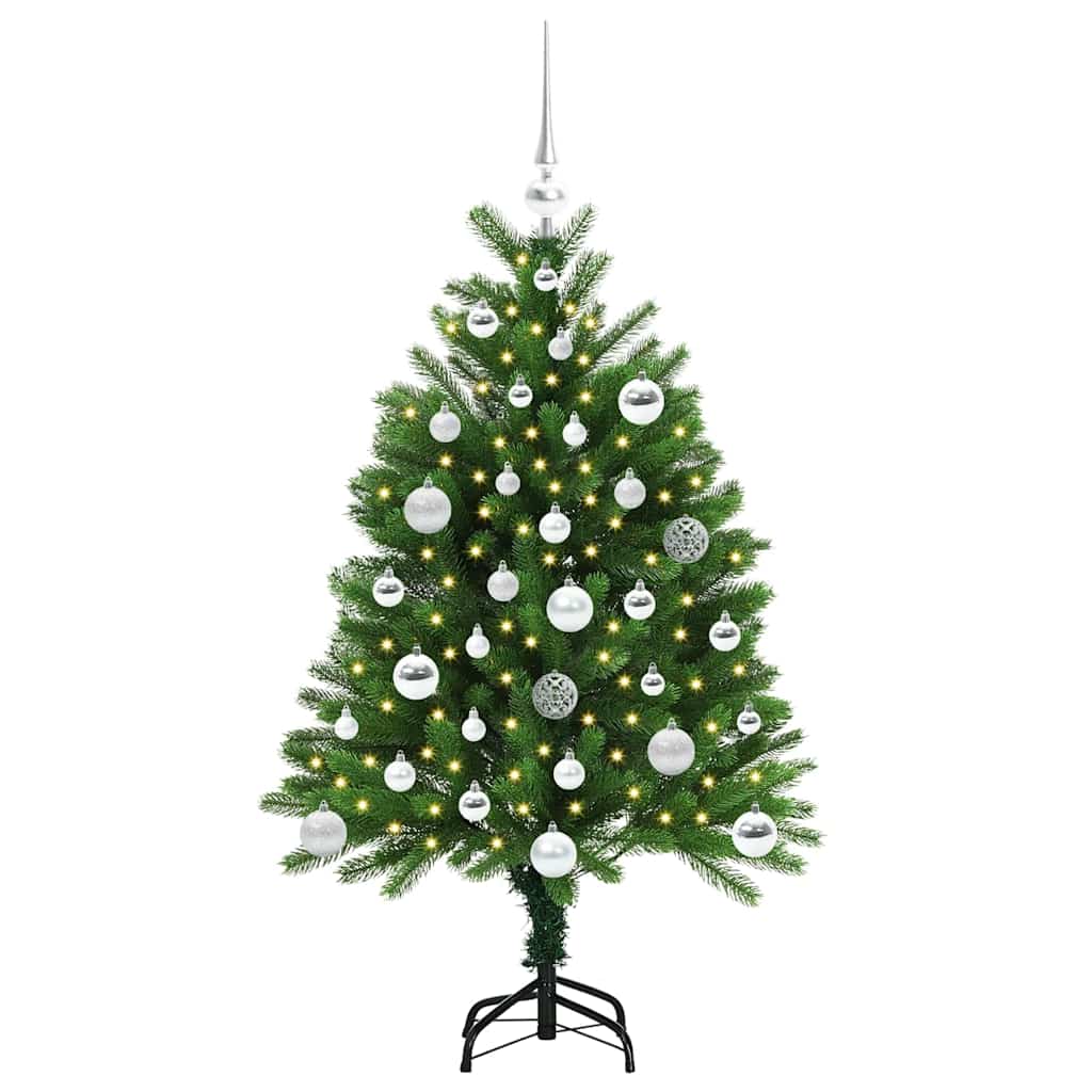 Božićno drvce s 150 LED svjetlima s stalakom Zelena 120 cm PE