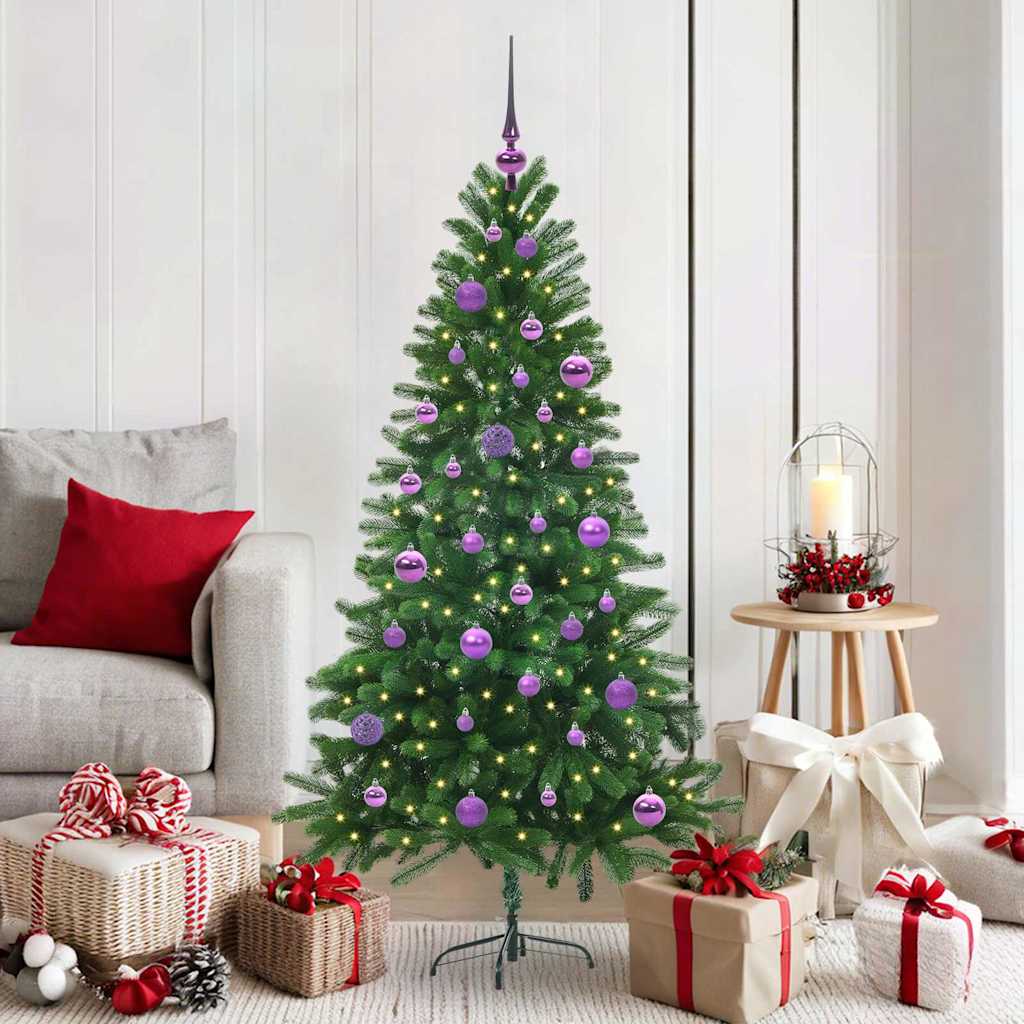 Božićno drvce s 150 LED svjetlima s stalakom Zelena 150 cm PE