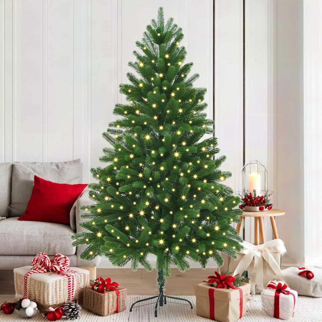 Božićno drvce s 300 LED svjetlima s stalakom Zelena 180 cm PE