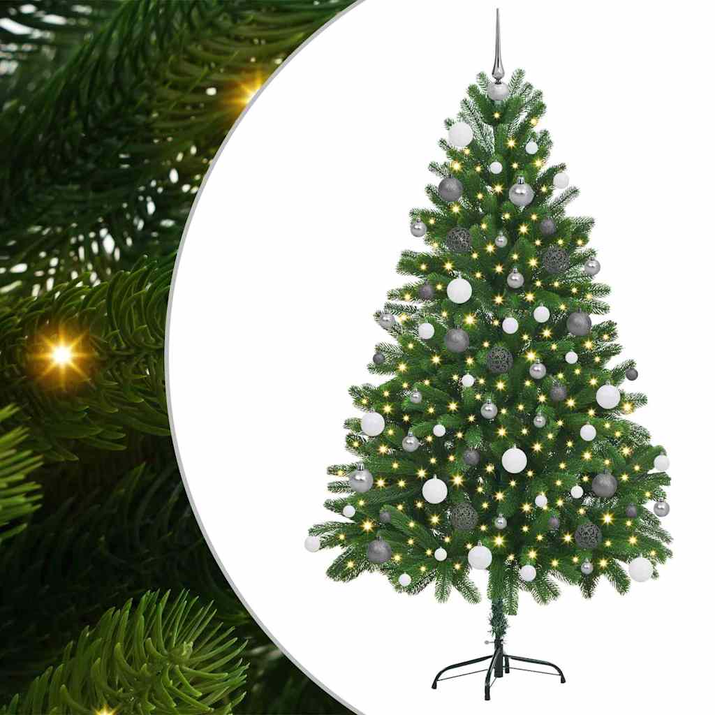 Božićno drvce s 300 LED svjetlima s stalakom Zelena 180 cm PE