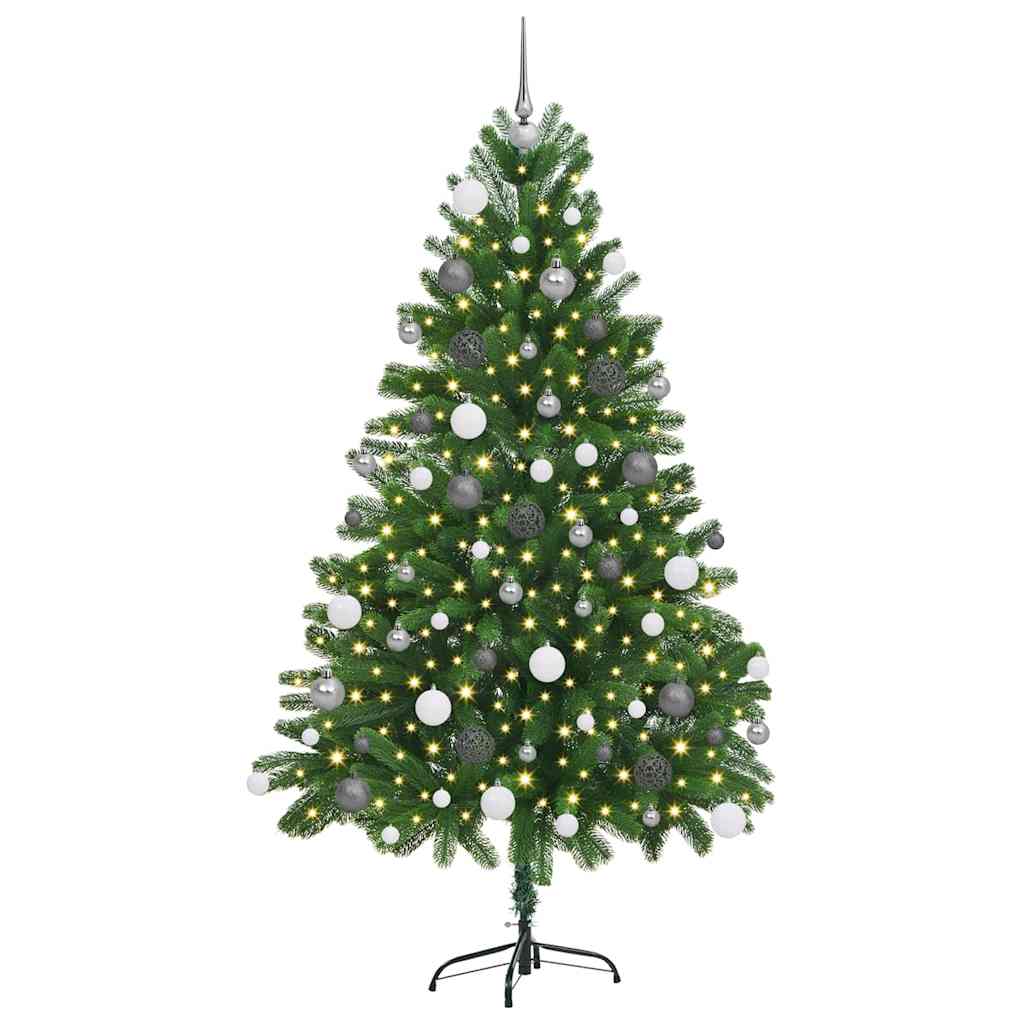 Božićno drvce s 300 LED svjetlima s stalakom Zelena 180 cm PE