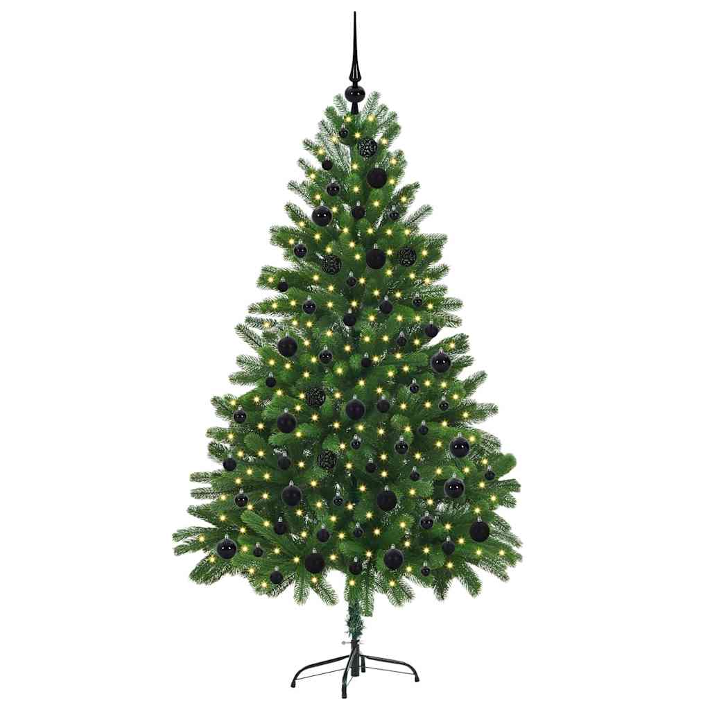 Božićno drvce s 300 LED svjetlima s stalakom Zelena 180 cm PE