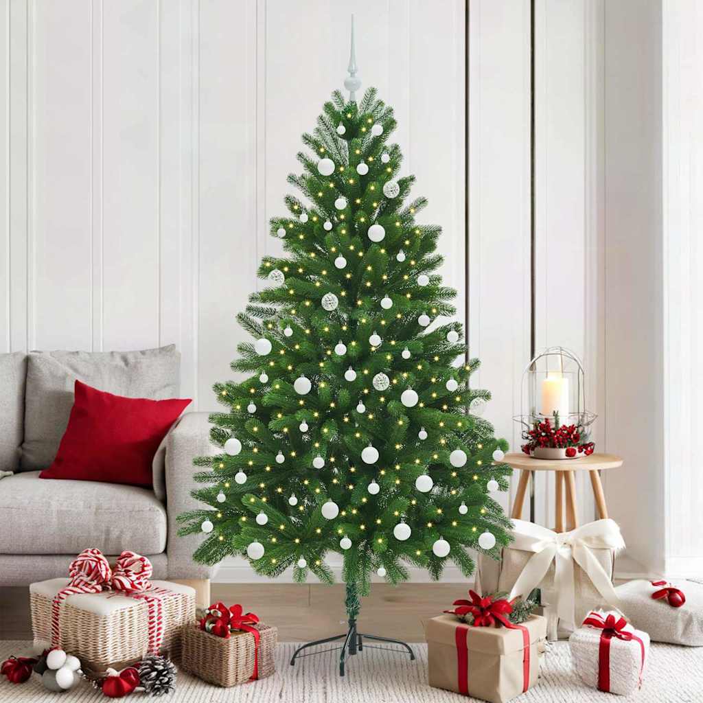 Božićno drvce s 300 LED svjetlima s stalakom Zelena 180 cm PE