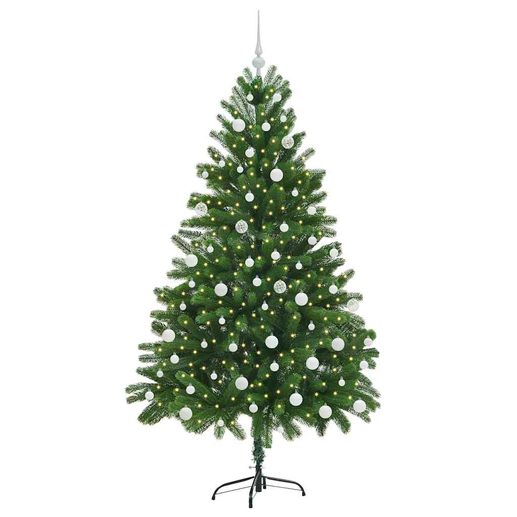 Božićno drvce s 300 LED svjetlima s stalakom Zelena 180 cm PE