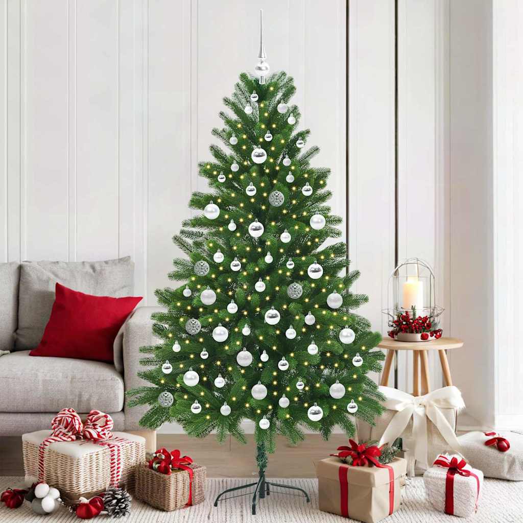 Božićno drvce s 300 LED svjetlima s stalakom Zelena 180 cm PE