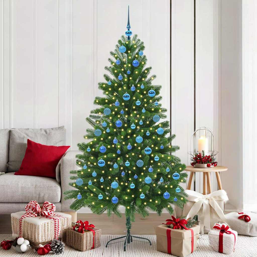Božićno drvce s 300 LED svjetlima s stalakom Zelena 180 cm PE