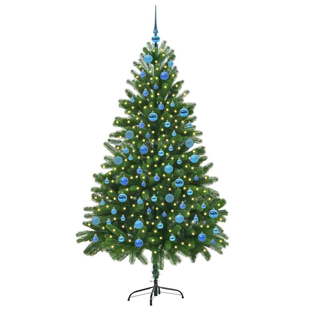 Božićno drvce s 300 LED svjetlima s stalakom Zelena 180 cm PE