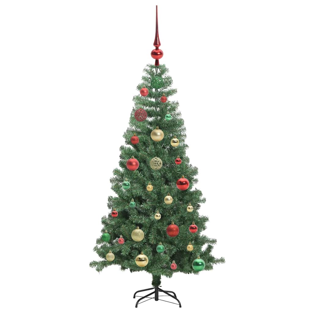 Božićno drvce s 150 LED svjetlima s stalakom Zelena 120 cm PVC