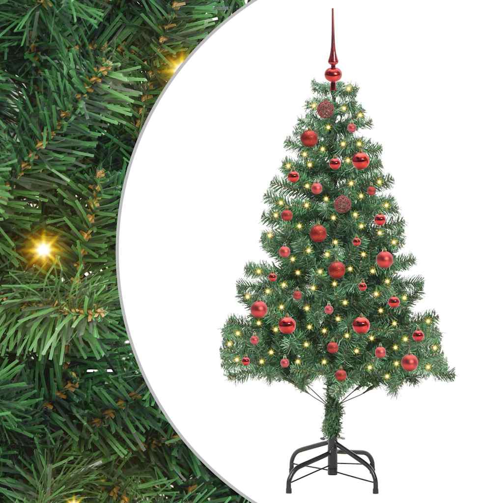 Božićno drvce s 150 LED svjetlima s stalakom Zelena 150 cm PVC