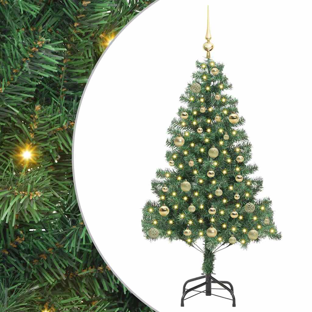Božićno drvce s 150 LED svjetlima s stalakom Zelena 150 cm PVC