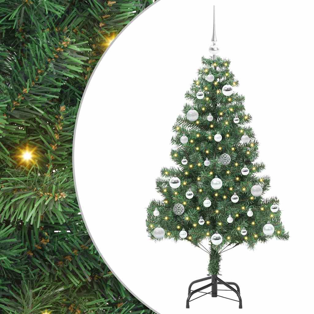 Božićno drvce s 150 LED svjetlima s stalakom Zelena 150 cm PVC
