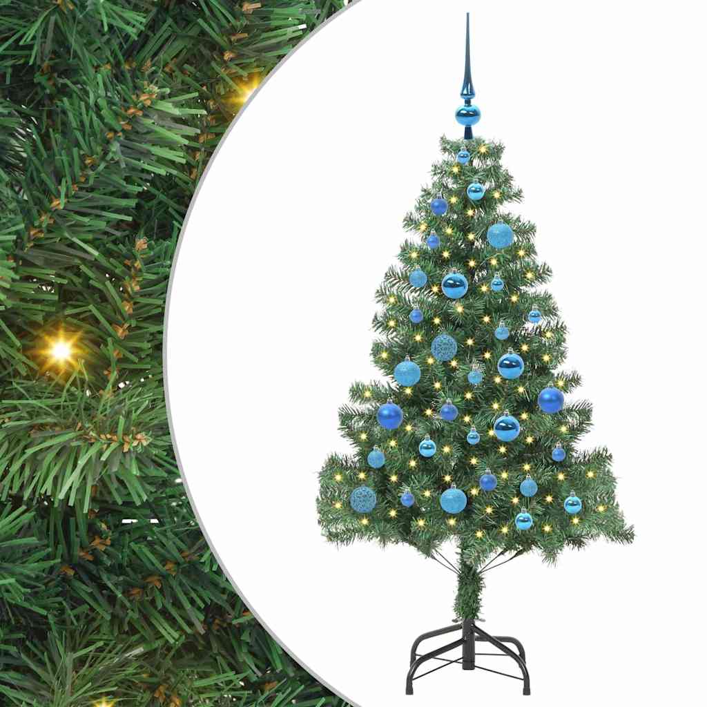 Božićno drvce s 150 LED svjetlima s stalakom Zelena 150 cm PVC