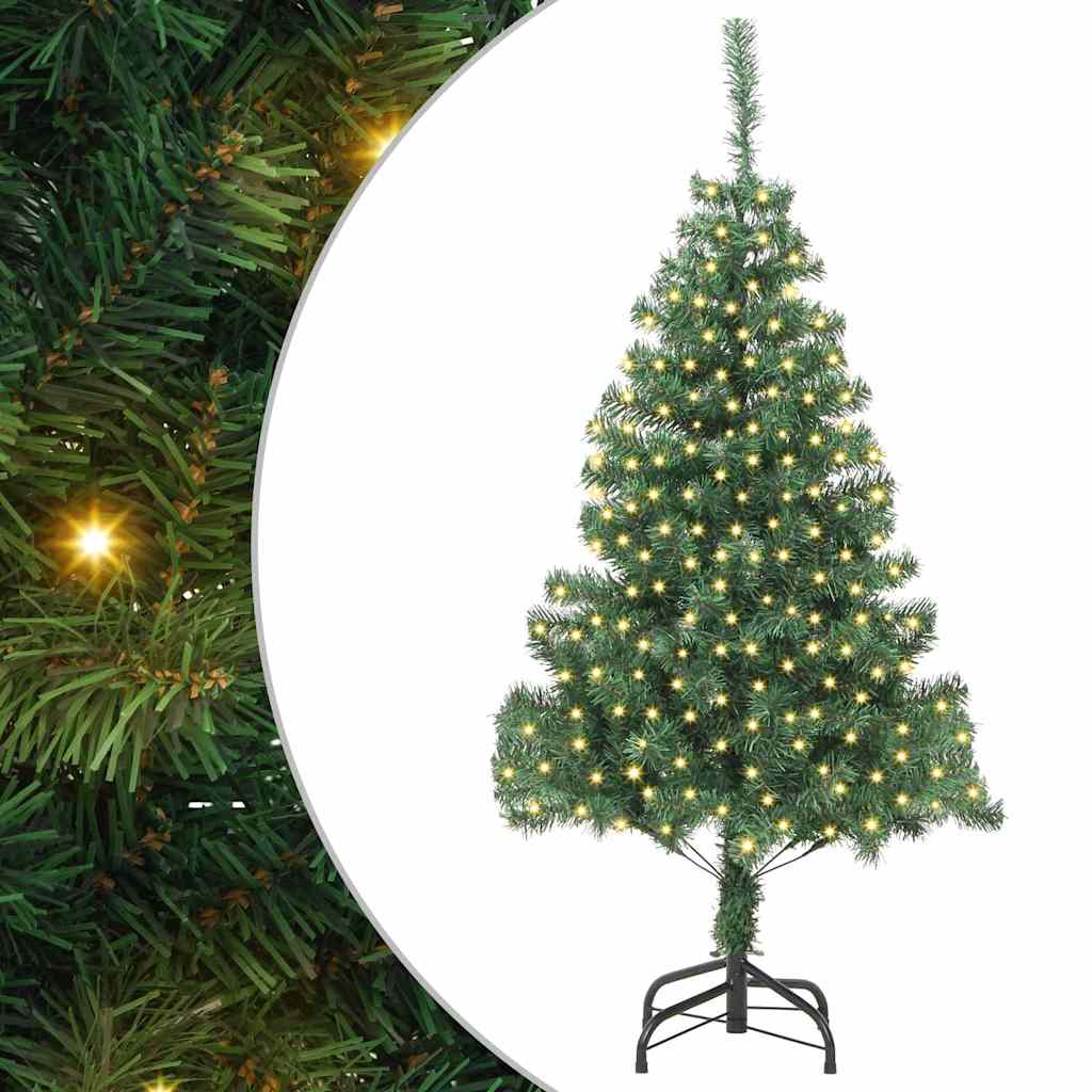 Božićno drvce s 300 LED svjetlima s stalakom Zelena 180 cm PVC