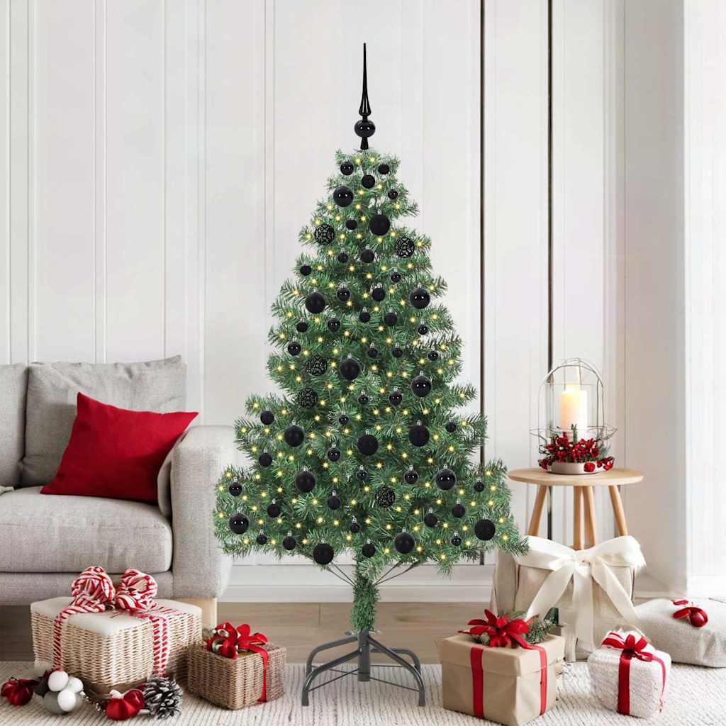 Božićno drvce s 300 LED svjetlima s stalakom Zelena 180 cm PVC