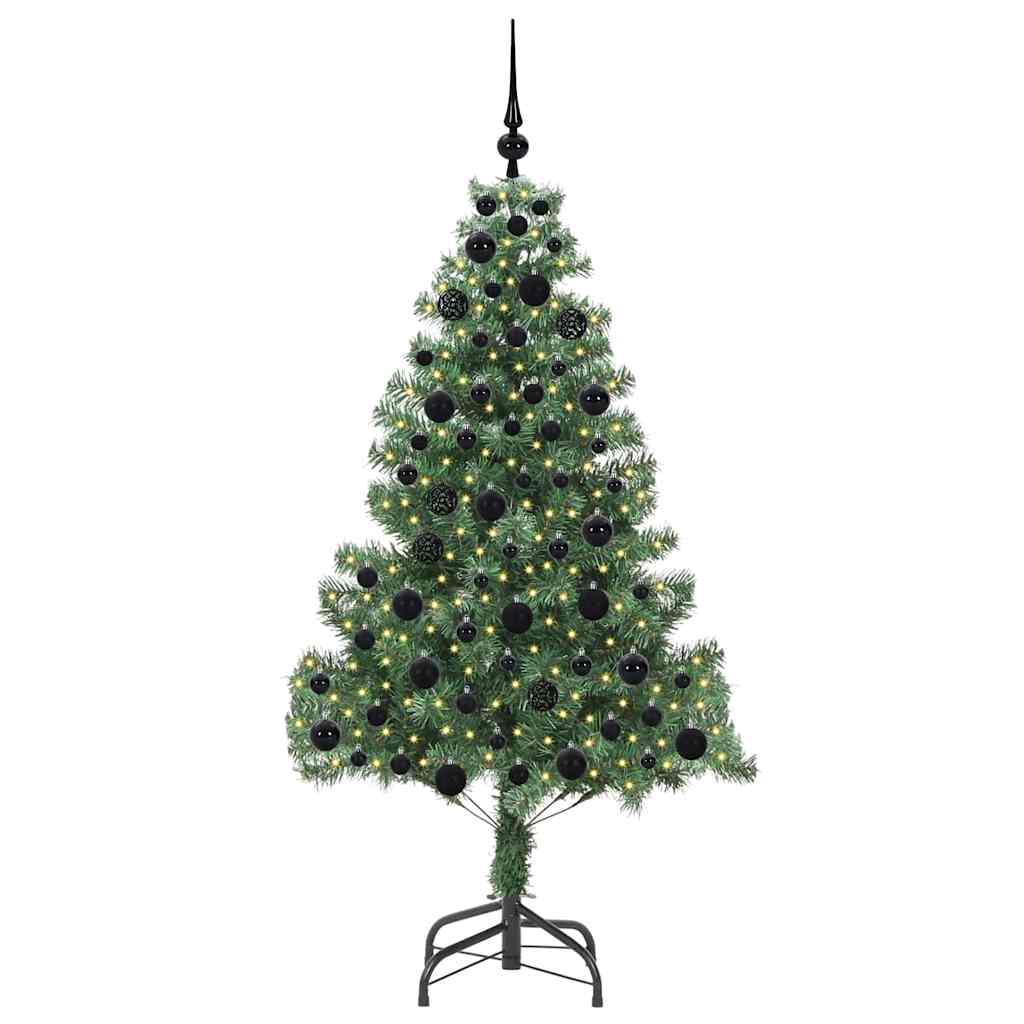 Božićno drvce s 300 LED svjetlima s stalakom Zelena 180 cm PVC