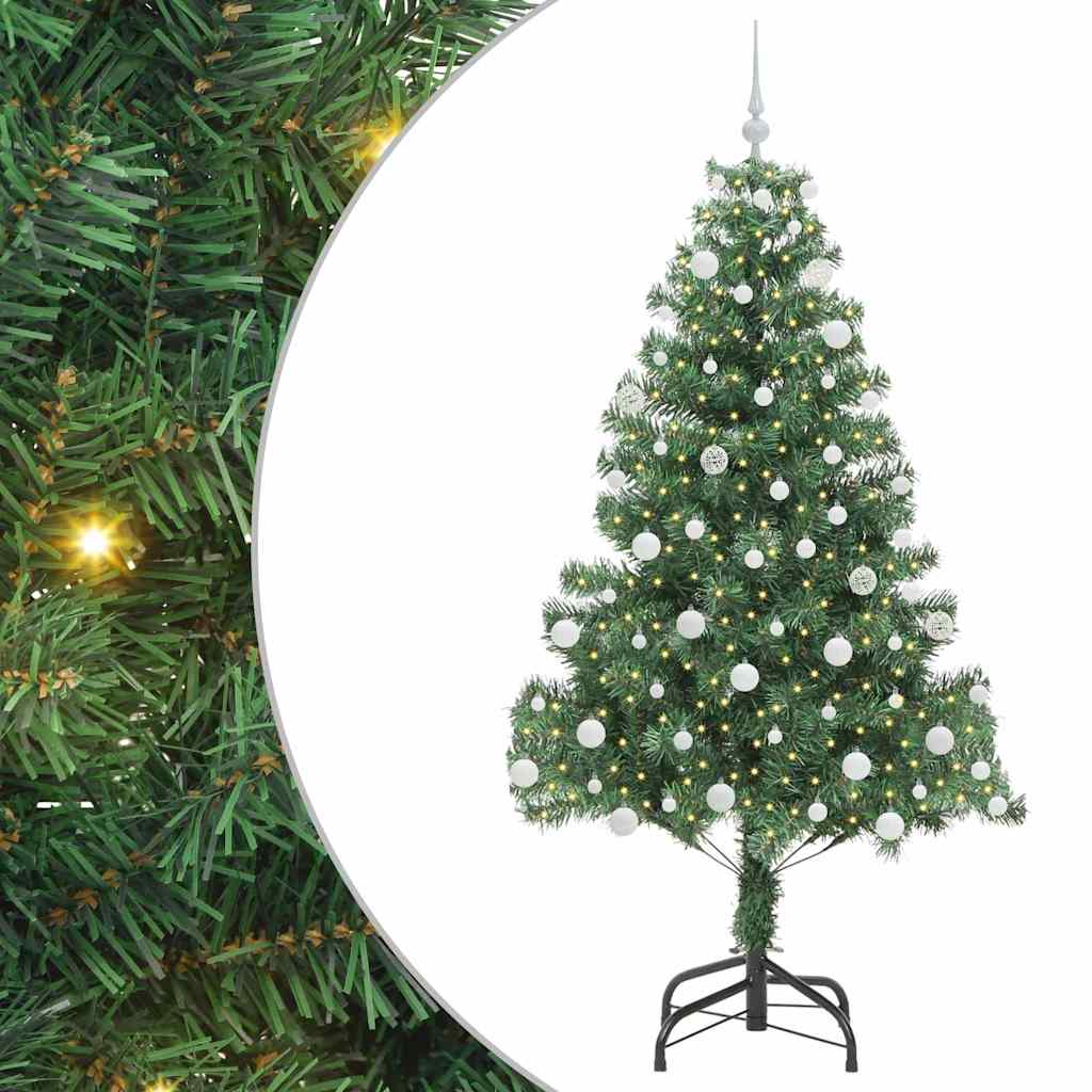 Božićno drvce s 300 LED svjetlima s stalakom Zelena 180 cm PVC