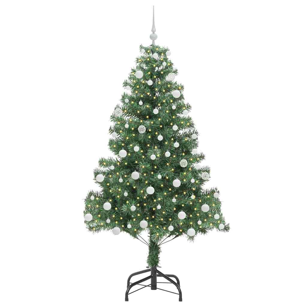 Božićno drvce s 300 LED svjetlima s stalakom Zelena 180 cm PVC