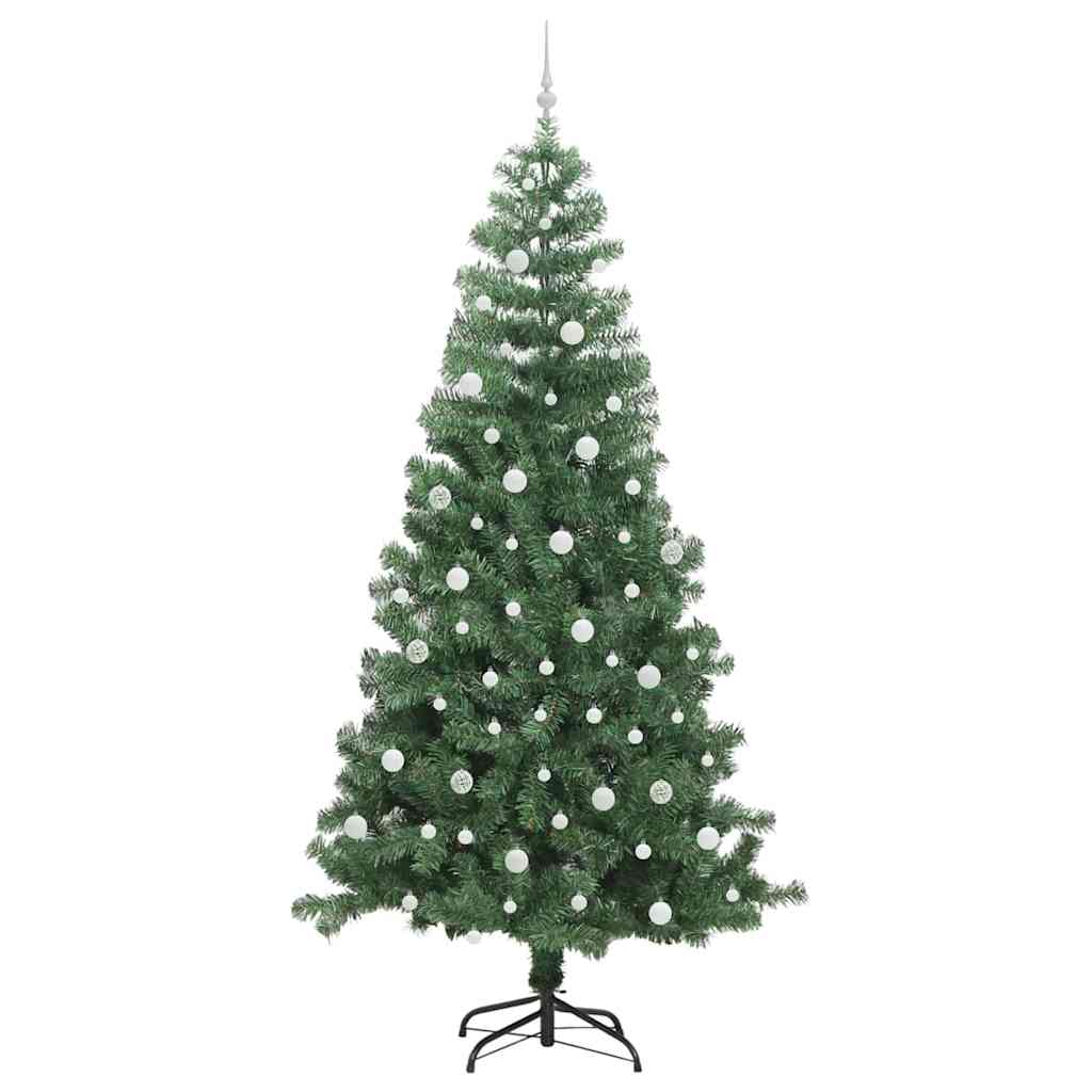 Božićno drvce s 300 LED svjetlima s stalakom Zelena 240 cm PVC