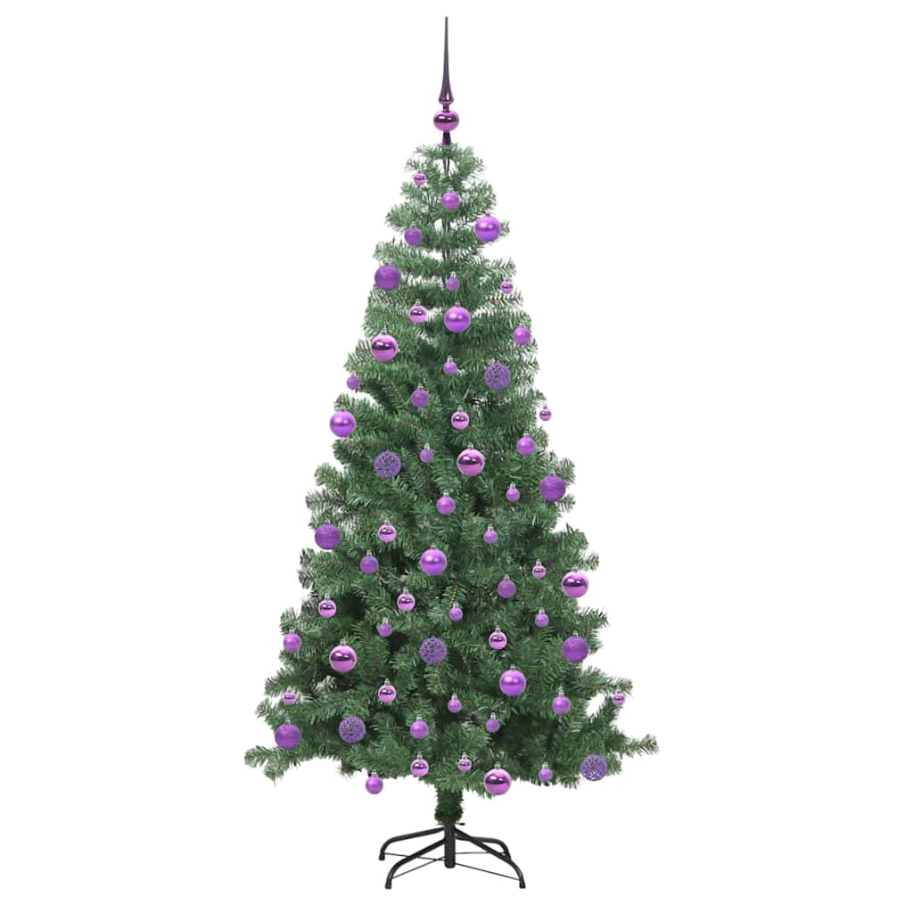 Božićno drvce s 300 LED svjetlima s stalakom Zelena 240 cm PVC
