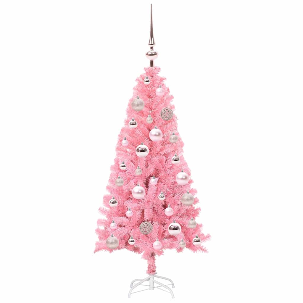Božićno drvce s 150 LED svjetlima Ružičasta 120 cm PVC