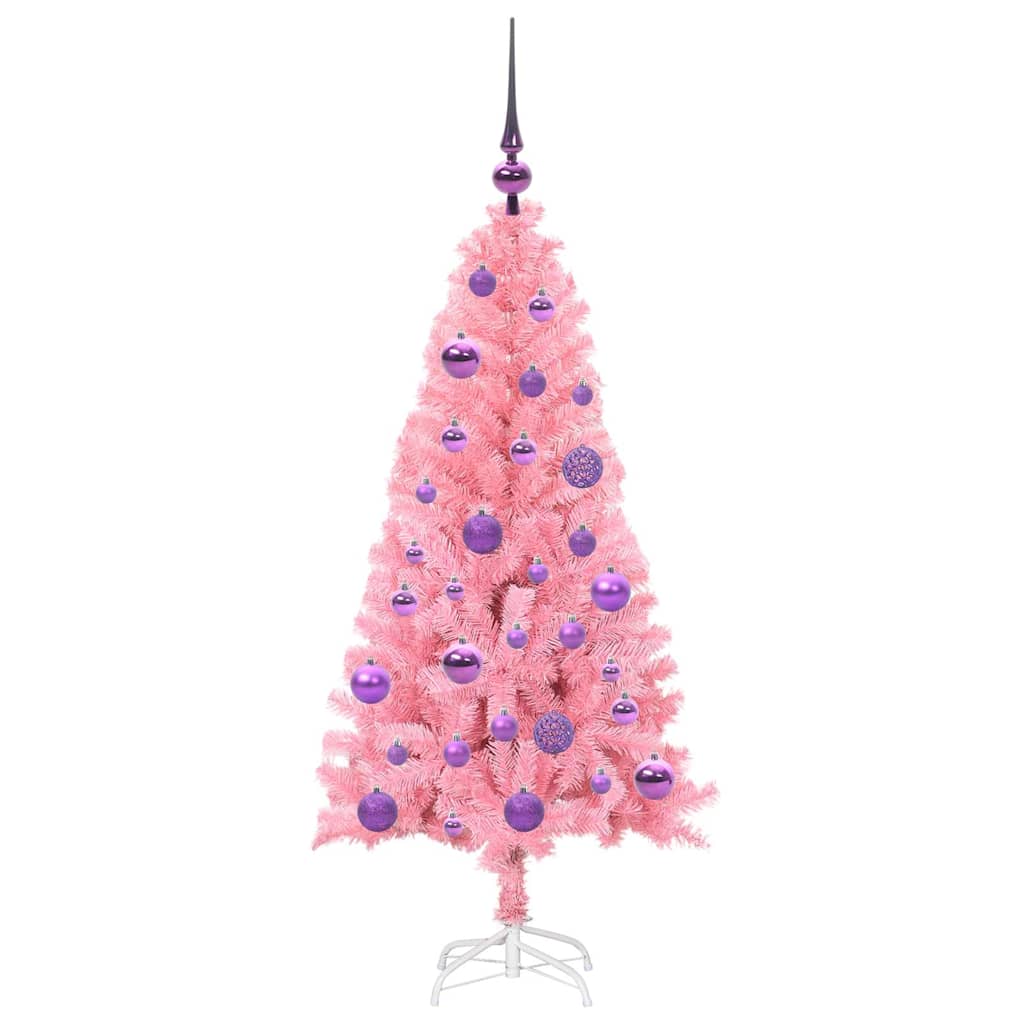 Božićno drvce s 150 LED svjetlima Ružičasta 120 cm PVC