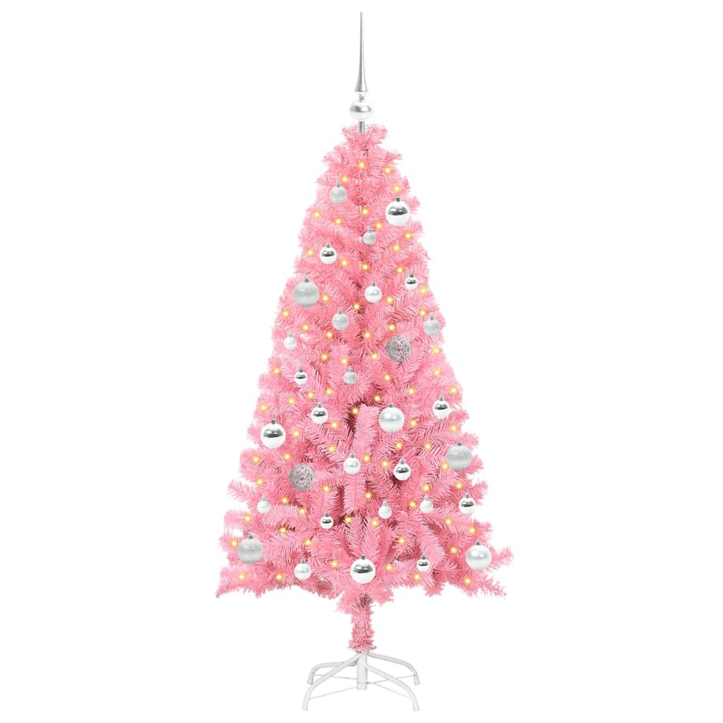Božićno drvce s 150 LED svjetlima Ružičasta 150 cm PVC