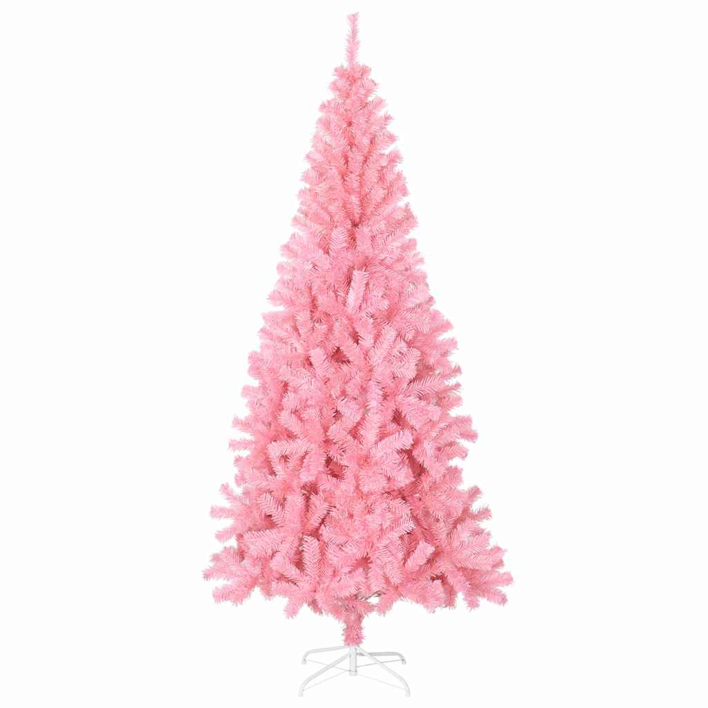 Božićno drvce s 300 LED svjetlima Ružičasta 210 cm PVC